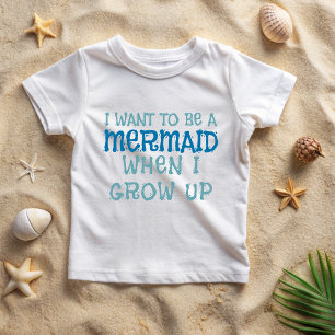 Quero ser uma camiseta de slogan da Sereia