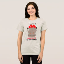 Quero um Hippopotamus para o Natal! Camiseta
