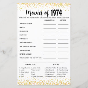 Questionário Personalizado de Perguntas de 1974 pa