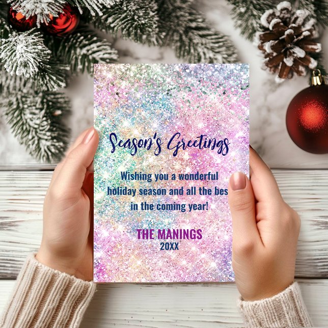 Qui iridescente rosa brilhante Natal novo (Criador carregado)