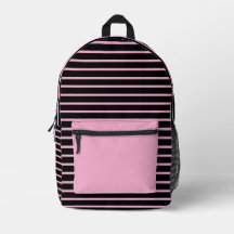 Quic Black & Pink Line Art Backpack