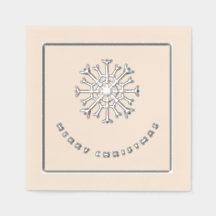 Quic feliz floco de neve prateado de Natal