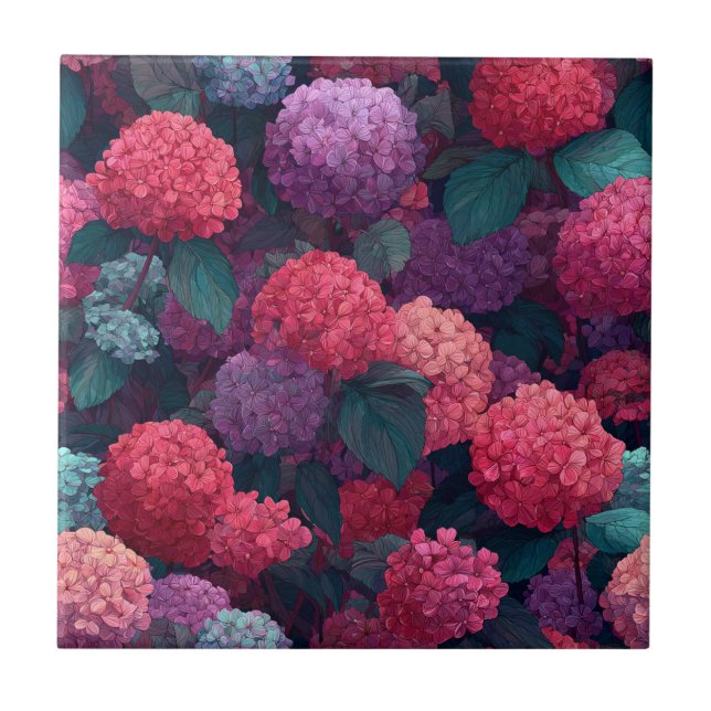 Quic Hydrangeas Cerâmicas Azulejos Para Decoração  (Frente)