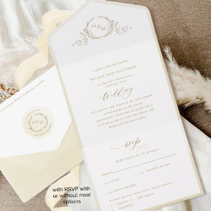 Quic, Monograma, Champagne Cream Watercolor Casame