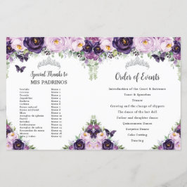 Quic Quinceañera Purple Butterflies Program