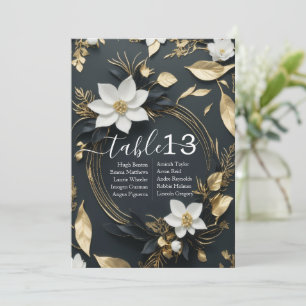 Quic White Dourado Floral Wreath Número da Tabela 