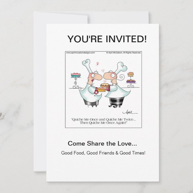QUICHE MIM! Convites daqui até abril McCallum (Frente)