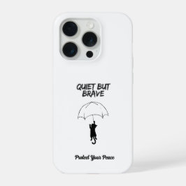 Quiet But Brave – Estojo de iPhone de Gato com Tex