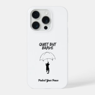 Quiet But Brave – Estojo de iPhone de Gato com Tex