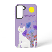 Quiet Moment Cat Samsung Galaxy Case – Purple