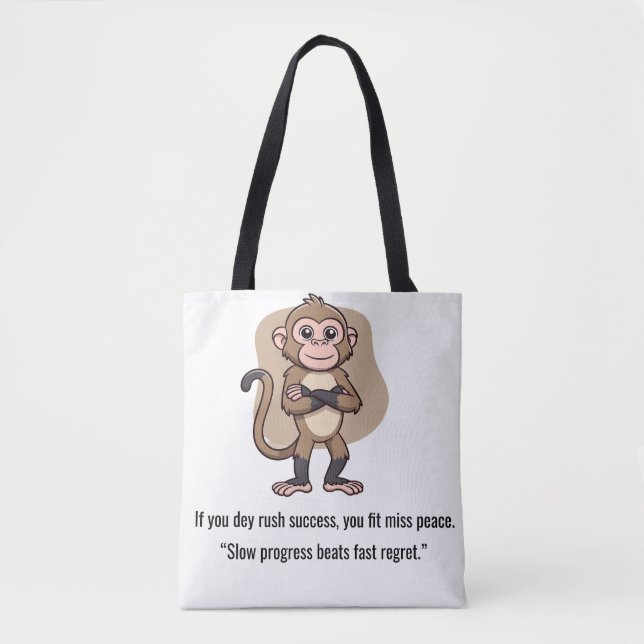 Quiet Progress Monkey – Everyday Tote (Frente)