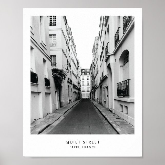 Quiet Street em Paris | Fotografia poster (Frente)
