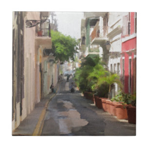 Quieto pouca rua de Puerto Rico
