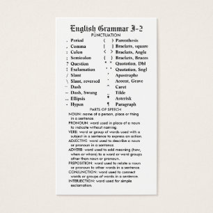 Quik-Ref English Grammar I-2 Pocket/Wallet