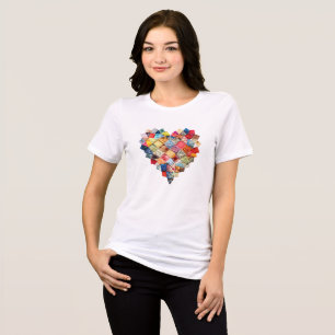 QUILT HEART Eu adoro colagem de tecido Quilter