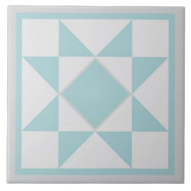 Quilt Trivet - Estrela do Sawtooth (azul/cinza)