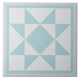Quilt Trivet - Estrela do Sawtooth (azul/cinza)