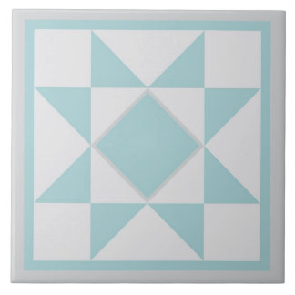 Quilt Trivet - Estrela do Sawtooth (azul/cinza)