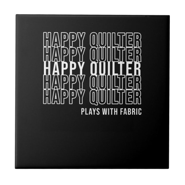Quilters Encantados Engraçados Jogam Com Tecido (Frente)