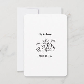 Química Entre Nós, Eu Te Amo - Cartão Plana