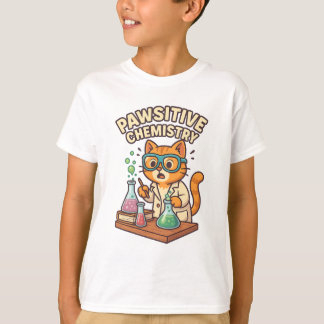 Química Pawsitiva - Camisa T Cientista De Gato