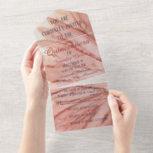 Quinceañera All N One Convite Bonito a Rosa