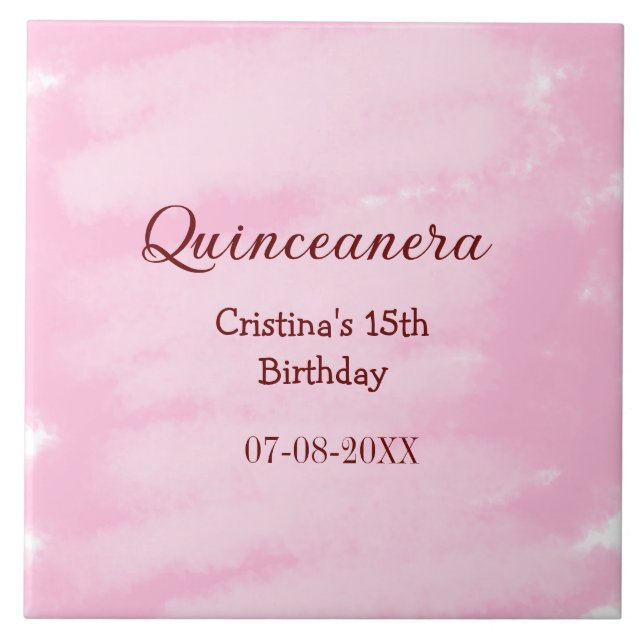 Quinceanera anos 15 de aniversário adicione nome t (Frente)