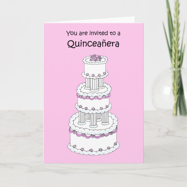 Quinceanera Convite de festas Bonito (Frente)