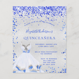 Quinceanera - convite real à prata