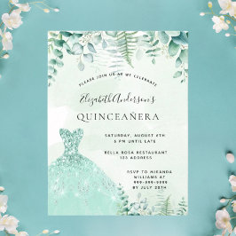 Quinceanera encantou convite para vestir a florest