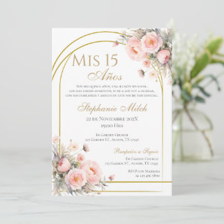 Quinceanera, Espanha - Convite Floral