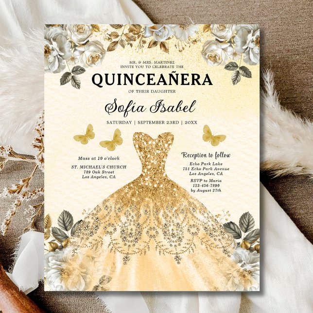 Quinceanera Espanhola Dourada do Orçamento (Criador carregado)