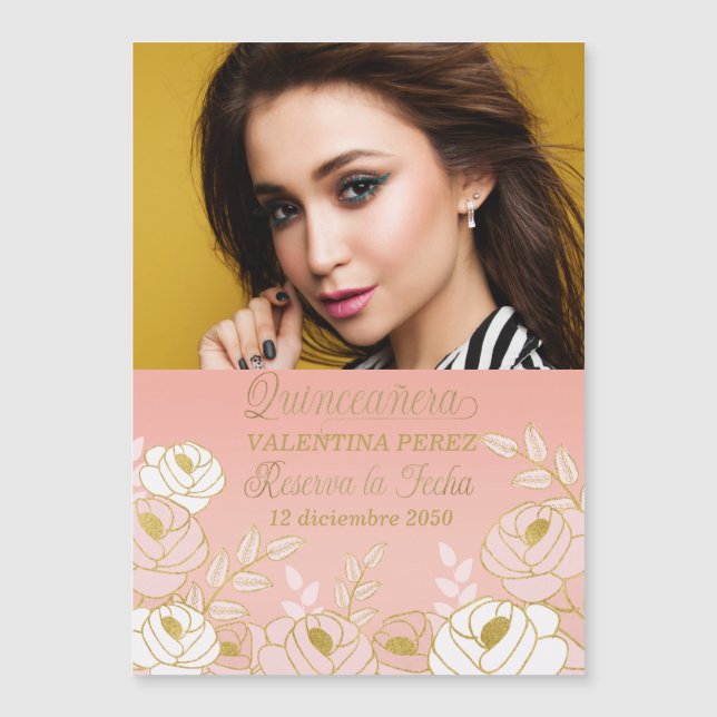 Quinceanera espanhola Salva a Data Reserva la Fech (Frente)