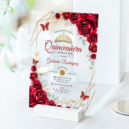 Quinceanera Floral Dourada
