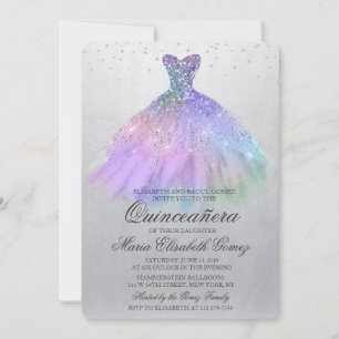 Quinceanera Glitter Diamante Convite