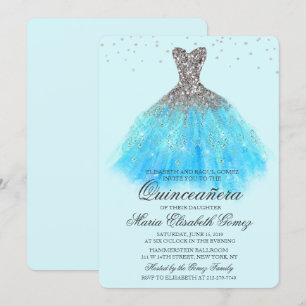 Quinceanera Glitter Diamante Convite