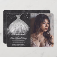 Quinceanera Glitter Diamond Chalk Convite