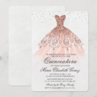 Quinceanera Glitter Diamond Convite