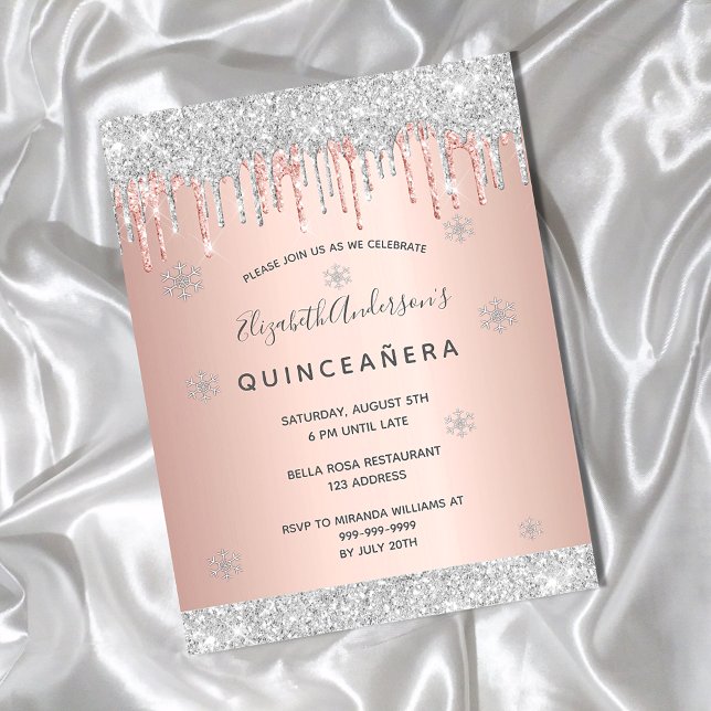 Quinceanera inverniz, relíquia de prata, convite c (Criador carregado)