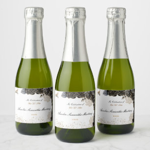 Quinceañera Mini Vinho Espumante Preto e Dourado