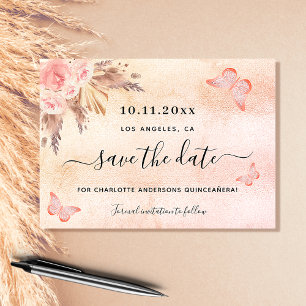 Quinceanera pampas esfregam borboleta, salvem a da