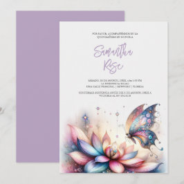 Quinceanera Púrpura da Borboleta Magnética