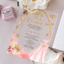 Quinceanera Rosa - Convocação Acriólica Espanhola