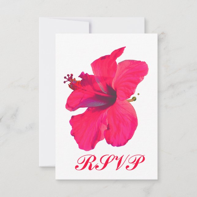 Quinceanera RSVP Bonito Flor Rosa (Frente)