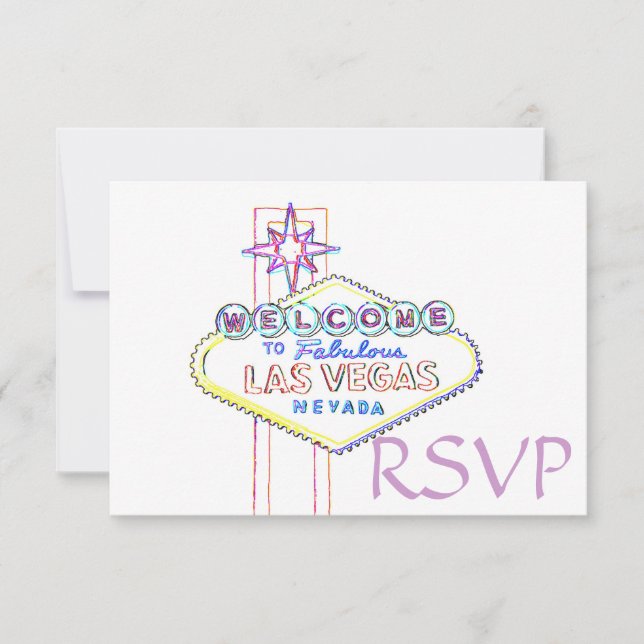 Quinceanera RSVP Las Vegas Pastel Art (Frente)