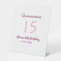 Quinceanera simples 15 de aniversário de fada rosa