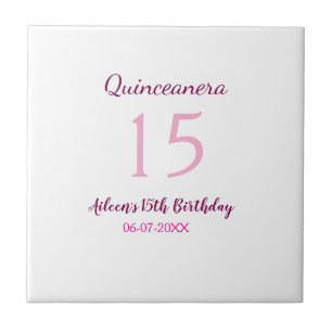 Quinceanera simples 15 de aniversário de fada rosa