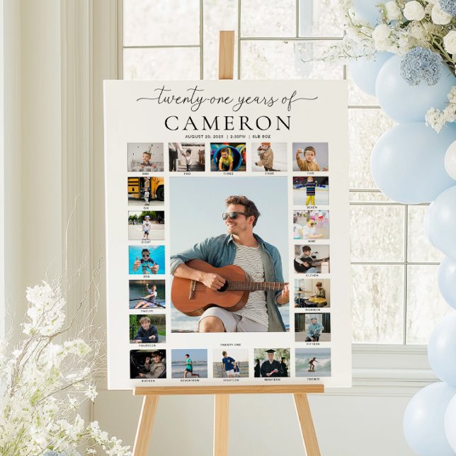 Quinn 21st Birthday Photo Timeline Poster (Criador carregado)
