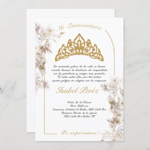 Quinto convite da Quinceañera, quadro de celular,