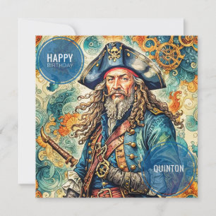 QUINTON ~ Cartão de Aniversário ~ Pirata ~